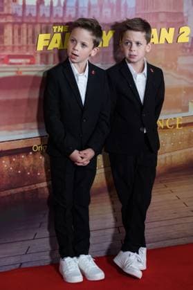 November 11, 2025, London, England, United Kingdom: PETER LINDSAY and THEODORE LINDSAY attend the World Premiere of The Family Plan 2 at Curzon Mayfair in London. London United Kingdom - ZUMAs371 20251111_zip_s371_005 Copyright: xWiktorxSzymanowiczx