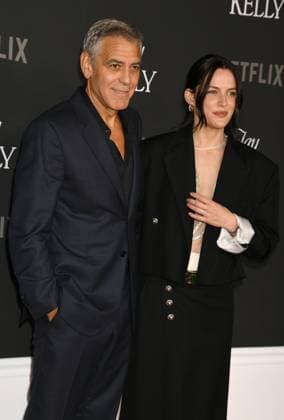 LOS ANGELES, CA- NOVEMBER 11: George Clooney and Riley Keough at the Los Angeles premiere of Netflix s Jay Kelly at The Egyptian Theatre Hollywood on November 11, 2025 in Los Angeles, California. Copyright: xJeffreyxMayerx