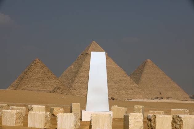 Giza Pyramids, a backdrop for Forever Is Now contemporary art exhibition in EgyptGiza Pyramids, a backdrop for Forever Is Now contemporary art exhibition in Egypt An art installation The Third Paradise by Michel Angelo Pistoletto, Nobel Peace Prize nominee from Italy, during the fifth edition of the Forever is Now art exhibition by Art d’Egypte at the Giza pyramids necropolis, Egypt on November 11, 2025. Art D’Égypte, this global art exhibition is a one-of-a-kind event that bridges the brilliance of contemporary art with the grandeur of Egypt’s ancient heritage, showcasing how art interacts with time and place at one of the world’s most iconic heritage sites. This year’s fifth edition features a diverse group of international ten ar  Copyright: xMatrixxImagesx xKhaledxElfiqix
