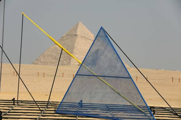 Giza Pyramids, a backdrop for Forever Is Now contemporary art exhibition in EgyptGiza Pyramids, a backdrop for Forever Is Now contemporary art exhibition in Egypt An art installation Code of the Eternal by Jongkyu Park from South Korea during the fifth edition of the Forever is Now art exhibition by Art d’Egypte at the Giza pyramids necropolis, Egypt on November 11, 2025. Art D’Égypte, this global art exhibition is a one-of-a-kind event that bridges the brilliance of contemporary art with the grandeur of Egypt’s ancient heritage, showcasing how art interacts with time and place at one of the world’s most iconic heritage sites. This year’s fifth edition features a diverse group of international ten artists from different countries an  Copyright: xMatrixxImagesx xKhaledxElfiqix