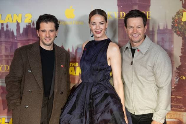 The Family Plan 2 World Premiere Arrivals at Curzon Mayfair, London, UK (L-R) - Kit Harington, Michelle Monaghan, Mark Wahlberg attends The Family Plan 2 World Premiere at Curzon Mayfair, London, England, UK on Tuesday 11 November, 2025., Credit:Justin Ng Avalon UK, England, London, Curzon Mayfair Copyright: xJustinxNgx xAvalonx 1051890754