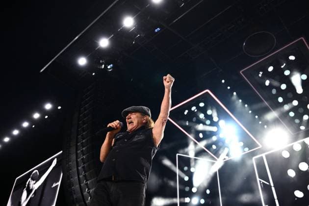 ACDC TOUR MELBOURNE, Brian Johnson during a performance by Australian rock band AC DC at the MCG, in Melbourne, Wednesday, November 12, 2025. ( NO ARCHIVING MELBOURNE VICTORIA AUSTRALIA  Copyright: xJOELxCARRETTx 20251112155709290301