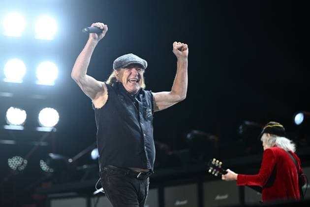 ACDC TOUR MELBOURNE, Brian Johnson during a performance by Australian rock band AC DC at the MCG, in Melbourne, Wednesday, November 12, 2025. ( NO ARCHIVING MELBOURNE VICTORIA AUSTRALIA  Copyright: xJOELxCARRETTx 20251112146216776946