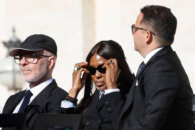 November 12, 2025, Vatican City, VATICAN CITY: British model Naomi Campbell (C) and Argentine film maker Fernando Sulichin (L) during weekly General Audience in St. Peter s Square, in Vatican City, 12 November 2025. ANSA FABIO FRUSTACI. Vatican City VATICAN CITY  - ZUMAa110 20251112_zaf_a110_004 Copyright: xFabioxFrustacix