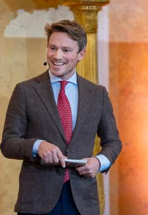 12-11-2025 Noordeinde Sander Schimmelpenninck at the launch of the Financially Healthy Netherlands Foundation (SFGN), the merger of the SchuldenlabNL foundation and the National Coalition, at palace Noordeinde in The Hague. Â  Copyright: xPPEx
