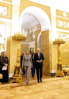 Den Haag, The Netherlands, 2025-11-12 14:25:17 THE HAGUE, 12-11-2025, Noordeinde Palace. Queen Maxima hosted the launch of the Financially Healthy Netherlands Foundation (SFGN) at Noordeinde Palace. SFGN is the result of the merger of the SchuldenlabNL foundation and the National Coalition for Financial Health (NCFG). PHOTO: NLBeeld Credit: NL Beeld Patrick van Emst  Copyright: xx x