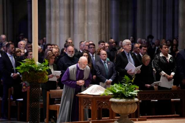 Jane Goodall funeral service - Washington The funeral service for conservationist Jane Goodall at the National Cathedral in Washington on November 12, 2025. Photo by Yuri Gripas ABACAPRESS.COM Washington DC United States  Copyright: xGripasxYuri ABACAx