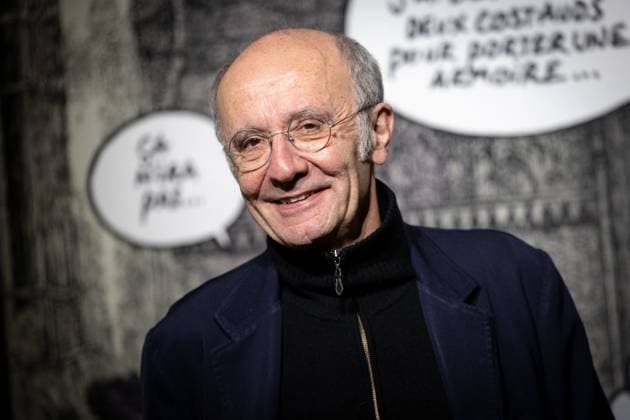Exhibition of Philippe Geluck - Paris AJ Close up portrait of Philippe Geluck during the opening of the exhibition (vernissage) of Philippe Geluck, author of the comic book (Bande dessinee, BD, Livre) strip Le Chat at the Maillol Museum in Paris, France on November 12, 2025. Photo by Alexis Jumeau ABACAPRESS.COM Paris France  Copyright: xJumeauxAlexis ABACAx
