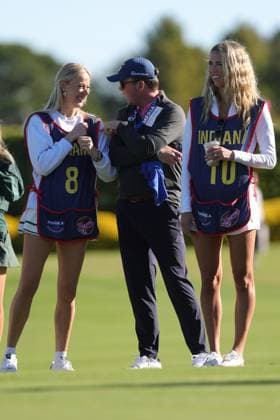 BELLEAIR, FL - NOVEMBER 12: Lexie Hull and Sophie Cunningham at the Pro Am for The Annika driven by Gainbridge at Pelican on November 12, 2025 at the Pelican Golf Club in Belleair, Florida. Copyright: xmpi34x