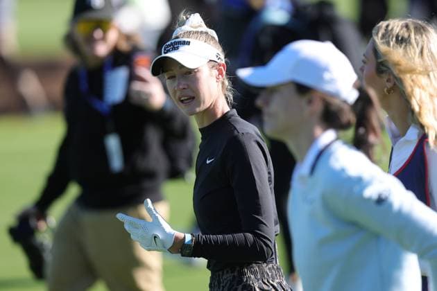 BELLEAIR, FL - NOVEMBER 12: Nelly Korda and Caitlin Clark at the Pro Am for The Annika driven by Gainbridge at Pelican on November 12, 2025 at the Pelican Golf Club in Belleair, Florida. Copyright: xmpi34x