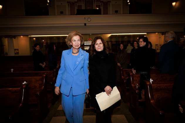 12-11-2025 USA Queen Sofia of Spain attended the memorial of Diego de Gardoqui, Spains first ambassador to the United States (1784-1789), organized by the Queen Sofia Spanish Institute in New York. Â  Copyright: xPPEx
