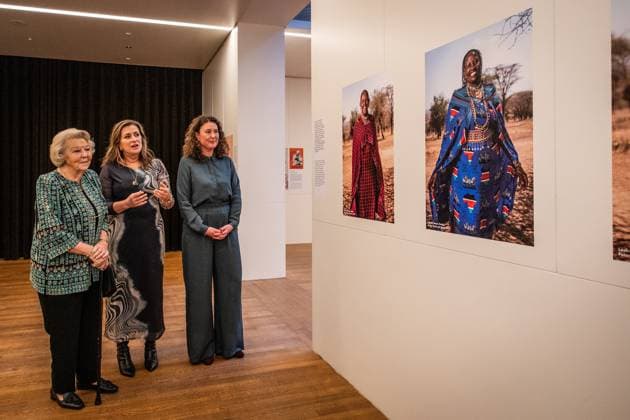 AMSTERDAM Princess Beatrix will be given a tour of a photo exhibition at the Rijksmuseum commemorating the centennial of the development organization Simavi. For the exhibition, photographer Sacha de Boer created a series of portraits of women from Kenya and Indonesia. ANP DINGENA MOL netherlands out - belgium out  Copyright: xx x542015956x originalFilename: 542015956.jpg