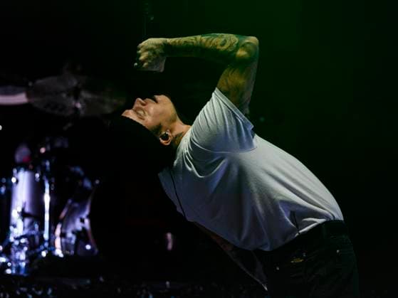 Konzert der The plot in you in Berlin Konzert der US-amerikanischen Metalcore Band The Plot in You, um Sänger und Gründer der Band Landon Tewers, am 13.11.2025 in der Berliner Uber Eats Music Hall., Berlin Berlin Deutschland Friedrichshain