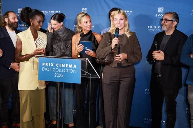 Prix Cinema Evok Collection - Paris Vincent Macaigne, Eye Haïdara, Joséphine Japy, Anja Verderosa and Eric Toledano attend the Prix Cinema Evok Collection held at the Hotel Brach in Paris, France, on November 13, 2025. Photo by David Boyer ABACAPRESS.COM Paris France  Copyright: xBoyerxDavid ABACAx