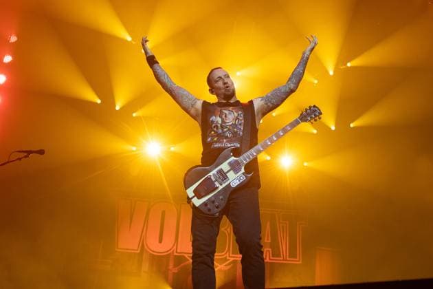 Volbeat Perform at OVO Arena Wembley, London Lead singer Michael Poulsen of Danish rock metal band Volbeat performs at OVO Arena Wembley, London, England, UK on Thursday 13 November 2025., Credit:Justin Ng Avalon UK, England, London, OVO Arena Wembley  Copyright: xJustinxNgx xAvalonx 1052296868