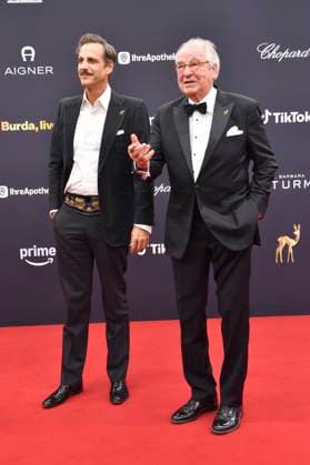 Max von Thun mit Vater Friedrich von Thun bei der 77. Bambi-Verleihung 2025 in den Bavaria Filmstudios. München, 13.11.2025
