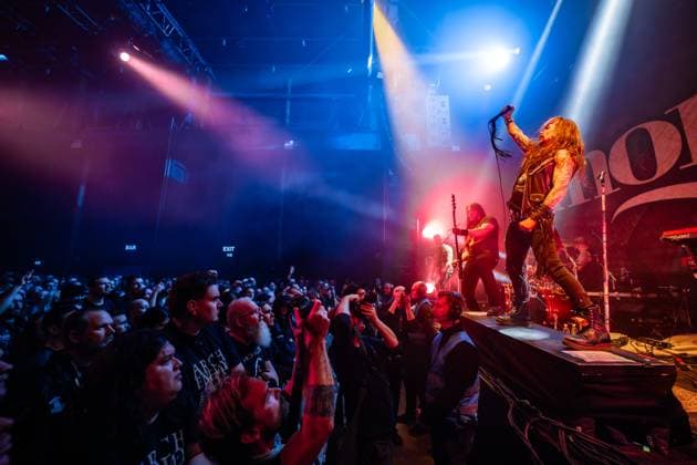 Amorphis live in Copenhagen, Denmark Copenhagen, Denmark. 13th, November 2025. The Finnish heavy metal band Amorphis performs a live concert at Poolen in Copenhagen. Here vocalist Tomi Joutsen is seen live on stage. Denmark, Copenhagen  Copyright: xGonzalesxPhoto NikolajxBransholmx