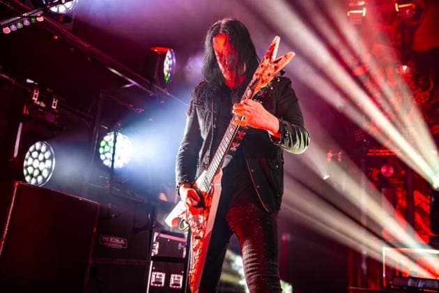 Arch Enemy live in Copenhagen, Denmark Copenhagen, Denmark. 13th, November 2025. The Swedish melodic death metal band Arch Enemy performs a live concert at Poolen in Copenhagen. Here guitarist Michael Amott is seen live on stage. Denmark, Copenhagen  Copyright: xGonzalesxPhoto NikolajxBransholmx