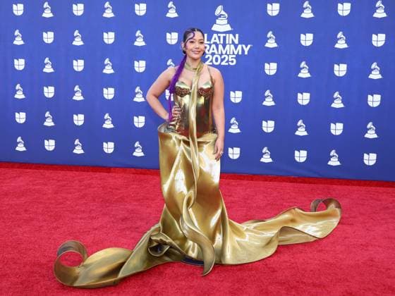 Fariana arrives for the 26th annual Latin Grammy Awards at the MGM Garden Arena in Las Vegas, Nevada on Thursday, November 13, 2025.  LAV20251113087 JAMESxATOA