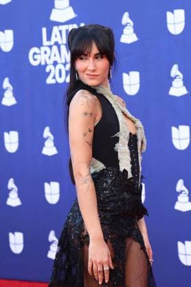 Aitana Ocana Morales arrives for the 26th annual Latin Grammy Awards at the MGM Garden Arena in Las Vegas, Nevada on Thursday, November 13, 2025.  LAV20251113088 JAMESxATOA