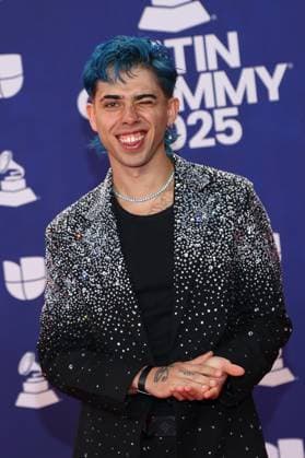 Luck Ra arrives for the 26th annual Latin Grammy Awards at the MGM Garden Arena in Las Vegas, Nevada on Thursday, November 13, 2025.  LAV20251113150 JAMESxATOA