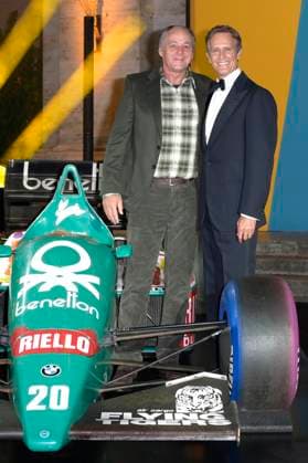 Gerhard Berger und Alessandro Benetton bei der Premiere der Sky-Dokumentation Benetton Formula im Space Cinema Moderno. Rom, 13.11.2025