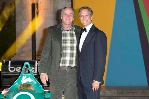 Gerhard Berger und Alessandro Benetton bei der Premiere der Sky-Dokumentation Benetton Formula im Space Cinema Moderno. Rom, 13.11.2025