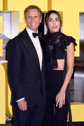 Alessandro Benetton und Rocio Munoz Morales bei der Premiere der Sky-Dokumentation Benetton Formula im Space Cinema Moderno. Rom, 13.11.2025