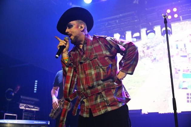 ˜I Love Jamaica™ concert at KOKO in London LONDON, ENGLAND - NOVEMBER 13: Boy George performing for ˜I Love Jamaica™ concert at KOKO on November 13, 2025 in London, England. CAP MAR MAR Great Britain Copyright: xMartinxHarris CapitalxPicturesx