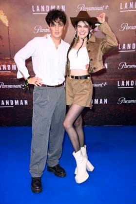 Leo Mahalo und Klaudia Giez bei der Europapremiere der 2. Staffel der Paramount Serie Landman im Zoo Palast. Berlin, 14.11.2025