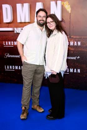 David Brückner und Freundin Jennifer Trommer bei der Europapremiere der 2. Staffel der Paramount Serie Landman im Zoo Palast. Berlin, 14.11.2025