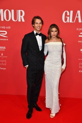 Carlos Boettcher und Viviana Wessels bei der Ankunft zu der Verleihung des dritten Glamour Women of the Year Awards im The Ritz Carlton Hotel in Berlin 14.11.2025