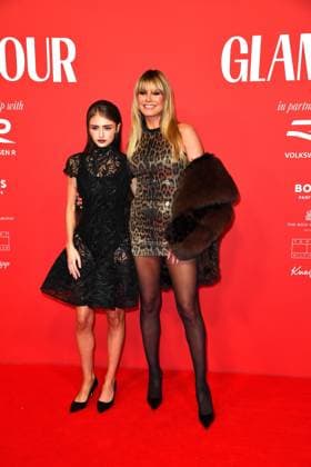 Leni Klum und Heidi Klum bei der Ankunft zu der Verleihung des dritten Glamour Women of the Year Awards im The Ritz Carlton Hotel in Berlin 14.11.2025