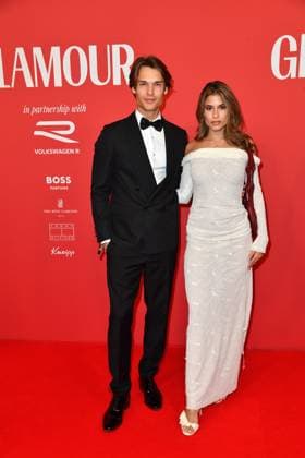 Carlos Boettcher und Viviana Wessels bei der Ankunft zu der Verleihung des dritten Glamour Women of the Year Awards im The Ritz Carlton Hotel in Berlin 14.11.2025