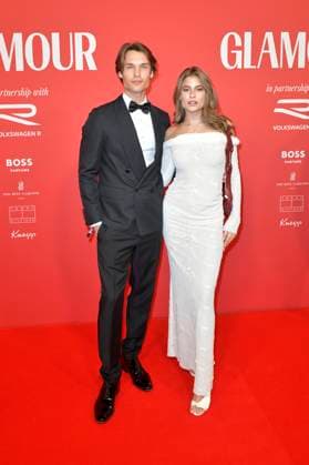 Arne-Carlos Böttcher und Viviana Wessels bei der Verleihung des Glamour Women of the Year Award 2025 im The Ritz Carlton Hotel. Berlin, 14.11.2025