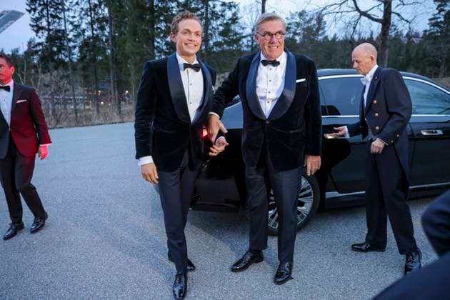 Holmenkollen kapell Oslo 20251115. Stein Erik Hagen og Bendik Skinningsrud ankommer Holmenkollen kapell til sitt bryllup lordag ettermiddag. Foto: Amanda Pedersen Giske NTB Oslo Norge Pd0Ljnpjw18 EDITORIAL USE ONLY Ref:Pd0Ljnpjw18.jpg Copyright: xAmandaxPedersenxGiskex xNTBx