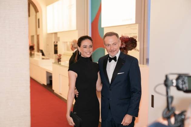 Deutschland, Kultur, Preis für Verständigung und Toleranz 2025 - Jüdisches Museum Berlin: Christian Lindner (FDP, Finanzminister a.D.) und Ehefrau Franca Lehfeldt Copyright: xJamesxZabelx