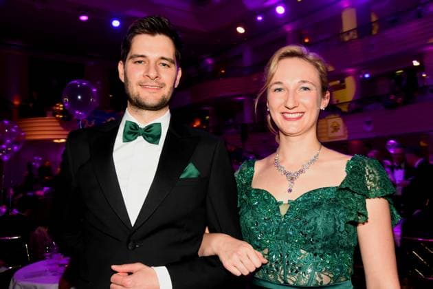 Narrhalla Faschingsprinzenpaar Stephan I. 34 Kuerten Entwicklungsingenieur Samantha I. Bigl 28 Produktmanagerin Muenchen 15.11.2025 Bayerischer Hof Narrhalla Hofballl Foto Muenchen