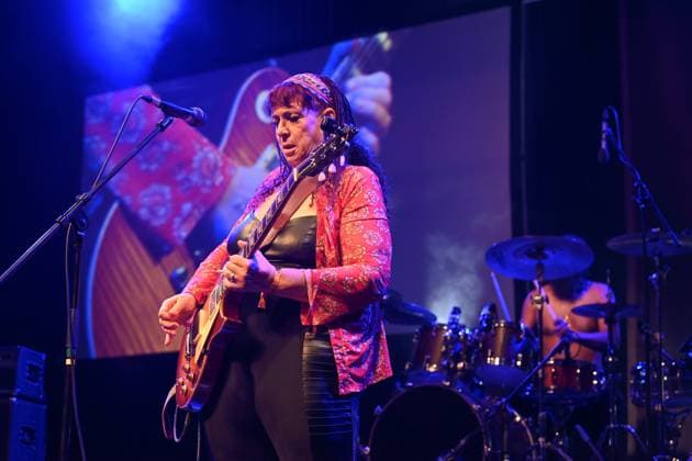 American singer Joanna Connor performs during the Blues Alive festival 2025 in Sumperk, Czech Republic, on November 15, 2025. (CTKxPhoto LudekxPerina) CTKPhotoP2025111505271  CTKPhotoP2025111505271