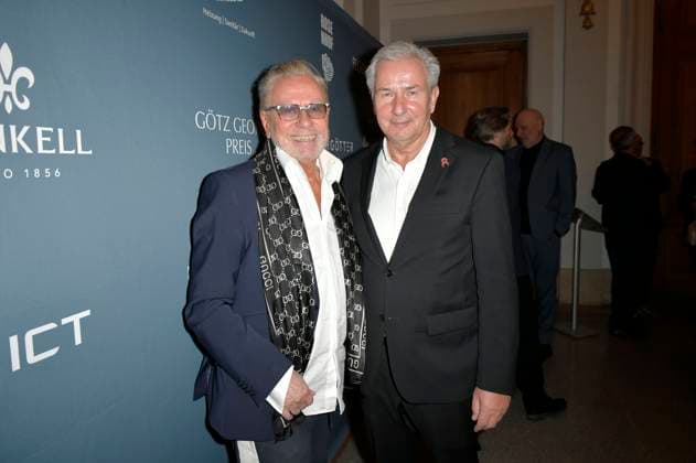 Rene Koch und Klaus Wowereit bei der 8. Verleihung des Götz George Preises 2025 im Kaiserin-Friedrich-Haus. Berlin, 15.11.2025