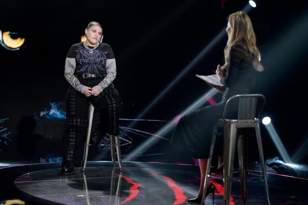 Big Mama und Francesca Fagnani bei der Aufzeichung der Rai-Talkshow Belve 2025 in den Fabrizio Frizzi Studios. Rom, 15.11.2025