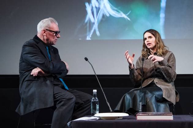 Mark Kermode and Felicity Jones on stage at Mark Kermode in 3D on Monday 17 November 2025 Mark Kermode and Felicity Jones on stage at Mark Kermode in 3D on Monday 17 November 2025 at BFI Southbank, London. ., Credit:Julie Edwards Avalon  Copyright: xJuliexEdwardsx xAvalonx 1053015626
