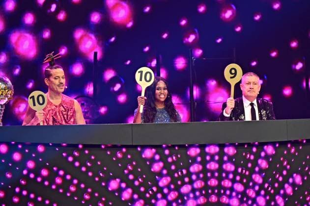 Let‘s Dance Live. Jorge Gonzalez , Motsi Mabuse und Joachim Llambi während der Live-Show Let‘s Dance am 17.11.2025 in der Festhalle Frankfurt. 20251117MWI096154 *** Lets Dance Live Jorge Gonzalez , Motsi Mabuse and Joachim Llambi during the live show Lets Dance on 17 11 2025 in the Festhalle Frankfurt 20251117MWI096154
