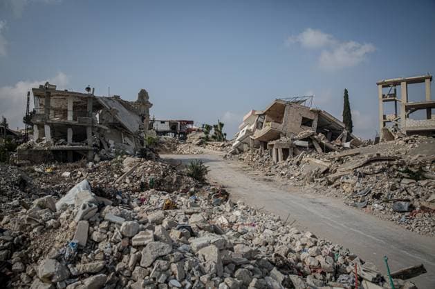 November 8, 2025, Lebanon: Destruction in the Lebanese village of Ayta al-Shaab. November 27, 2025, will mark the first anniversary of the ceasefire between Israel and Hezbollah. By the beginning of November 2025, UNIFIL recorded almost 7,100 Israeli air violations of UN resolution 1701. UNIFIL also said there had been more than 2,400 activities by the IDF inside of Lebanon, while they had discovered around 360 weapons caches - mostly presumed to belong to Hizbullah. .More than 270 people have been killed and around 850 wounded by Israeli actions since the ceasefire, according to Lebanon™s ministry of health. The UN human rights office verified at least 107 of them as civilians or noncombatants by October 9. Lebanon - ZUMAs197 20251108_aaa_s197_637 Copyright: xSallyxHaydenx