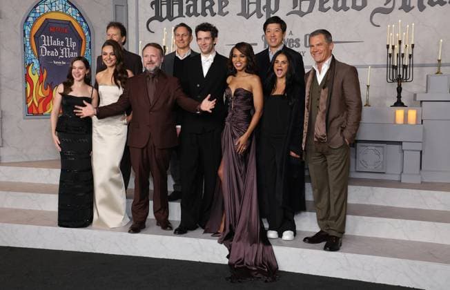 Los Angeles Premiere Of Netflix s Wake Up Dead Man: A Knives Out Mystery 17 November 2025 . Los Angeles, California - Cailee Spaeny, Mila Kunis, Rian Johnson, Josh O Connor, Kerry Washington, Bela Bajaria, Josh Brolin, Ram Bergman, Ori Marmur and Dan Lin At Los Angeles Premiere Of Netflix s Wake Up Dead Man: A Knives Out Mystery held at The Academy Museum of Motion Pictures in Los Angeles., Credit:Sadou Faye Avalon United States, CA, Los Angeles, Academy Museum of Motion Pictures Copyright: xSadouxFayex xAvalonx 1053062687