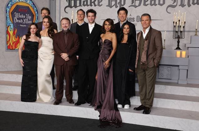 Los Angeles Premiere Of Netflix s Wake Up Dead Man: A Knives Out Mystery 17 November 2025 . Los Angeles, California - Cailee Spaeny, Mila Kunis, Rian Johnson, Josh O Connor, Kerry Washington, Bela Bajaria, Josh Brolin, Ram Bergman, Ori Marmur and Dan Lin At Los Angeles Premiere Of Netflix s Wake Up Dead Man: A Knives Out Mystery held at The Academy Museum of Motion Pictures in Los Angeles., Credit:Sadou Faye Avalon United States, CA, Los Angeles, Academy Museum of Motion Pictures Copyright: xSadouxFayex xAvalonx 1053062705