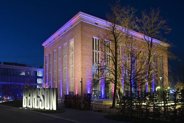 Aussenaufnahme BERGSON,Ubersicht,Gebaeude,Location. Verleihung Bayerischer Kunstpreis 2025 am 18.11.2025 im Bergson Kunstkraftwerk in Muenchen