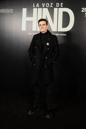 Premiere of La voz de Hind Presenter Luis Larrodera poses during the red carpet of the film La voz de Hind, at the Palacio de la Prensa, on November 18, 2025, in Madrid Spain The film narrates the anguished wait of a six-year-old Palestinian girl trapped in a car under fire in Gaza, while the Red Crescent tries to rescue her, trapped in a car under fire in Gaza, while the Red Crescent tries to rescue her The film focuses on the drama of the calls for help and the helplessness of those who try to help her, without showing explicit violence 18 NOVEMBER 2025 PREMIERE FILM PRESENTATION CINEMA GAZA Madrid Madrid Spain  Copyright: xMateoxLanzuelax 7109946