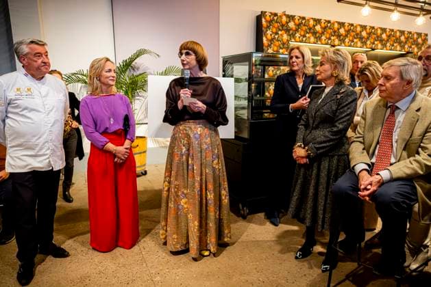 18-11-2025 Baarn Princess Margarita with Robert van Beckhoven, Maya Meijer and Nicole Uniquole attended the opening of the exhibition Taste of Soestdijk (Smaak van Soestdijk ), A Journey Through the Royal Kitchen, about the Royal kitchen at palace Soestdijk in Baarn. Â  Copyright: xPPEx