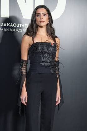 November 18, 2025, Madrid, Spain: Saja Kilani poses during the premiere for the film La Voz de Hind , at the Palacio de la Prensa, in Madrid. Madrid Spain - ZUMAs197 20251118_aab_s197_048 Copyright: xAtilanoxGarciax